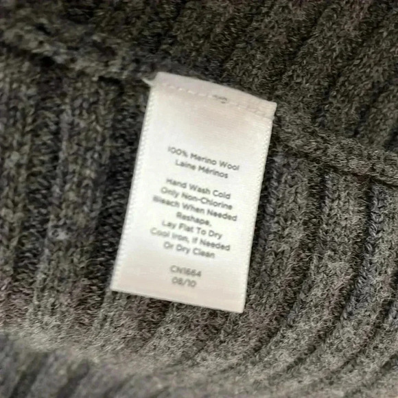 [SP]Talbot Fine Merino Wool Women Petite Gray  Cardigan/ Poncho - Picture 10 of 11